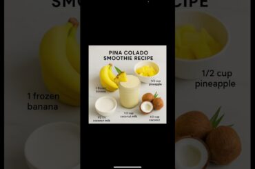 Pina Colada Recipe #healthyfood #food #lifestyle #plantbased