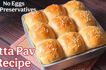 Eggless Atta Pav Recipe | Healthy Indian Ladi Pav Without Maida | Healthy Ladi Pav with Atta