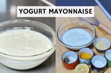 Healthy salad dressing with greek yogurt.