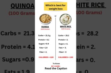 White rice vs Quinoa which is the best option for weight loss  #weightloss #fatburningsecrets #food