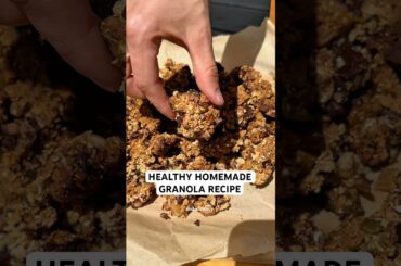 Homemade granola for a healthy breakfast! Recipe below :) #granola #granolarecipe #healthybreakfast