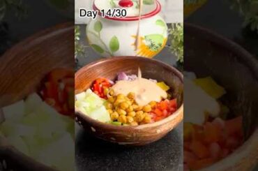 Day 14/30 Roasted chickpea salad | Chana salad | healthy recipe | easy and quick recipe #shorts#food
