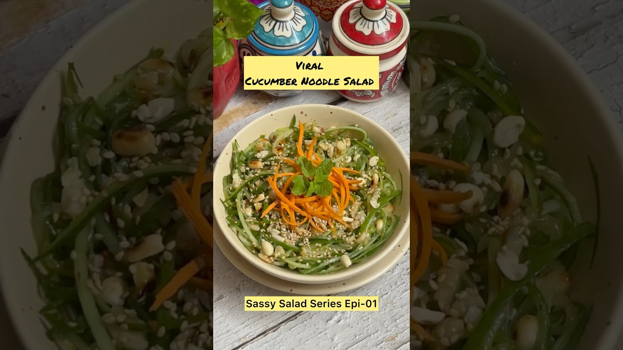 Viral Cucumber Noodle Salad (sassy salad series epi-01)#tasty #healthy #trending Viral Cucumber Noodle Salad (sassy salad series epi-01)#tasty #healthy #trending