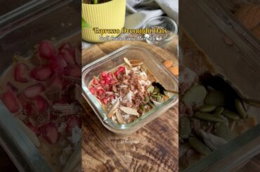 Espresso Overnight Oats Recipe | Easy breakfast ideas | Healthy recipe | Oats recipes #diet