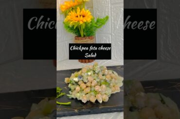 Chickpea feta cheese salad#healthysalad #healthyfood #nocooking #easyrecipe #saladrecipe #chickpeas