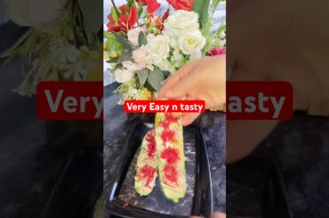 Cucumber boat salad #youtubeshorts #recipe #food #saladrecipe #viralvideo #cucumber #music #healthy