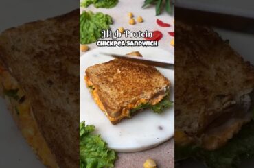 High Protein Chickpea Sandwich quick and easy recipe #protienfood healthy breakfast lunch