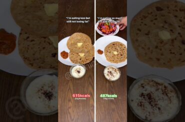 alu paratha healthy or unhealthy #shortsfeed #diet #food #calories #youtubeshorts