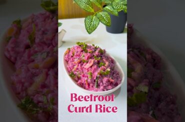 Curd Rice with Beetroot Cucumber Carrot | Healthy Veg Dahi Chawal Recipe #Shorts