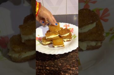 Bread Malai Toast #shorts #recipe #breadrecipe #trending