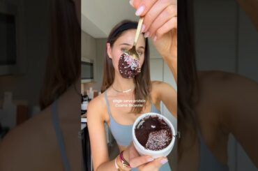 Single-Serve Protein Cosmic Brownie #healthydessert #highprotein #healthyrecipes