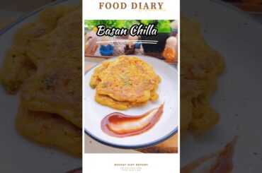 Quick and healthy breakfast recipe//Besan ka chilla (cheela)#recipe #chilla #shorts