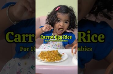 Carrot Egg Rice for 10+ months old babies | Taahira recipe | Healthy Lunch #shorts #food #foodie