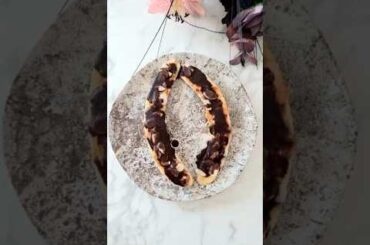 Chocolate-Banana with Almond Slivers #recipe #snacks #dessert #easytomake #healthy #shorts #fit