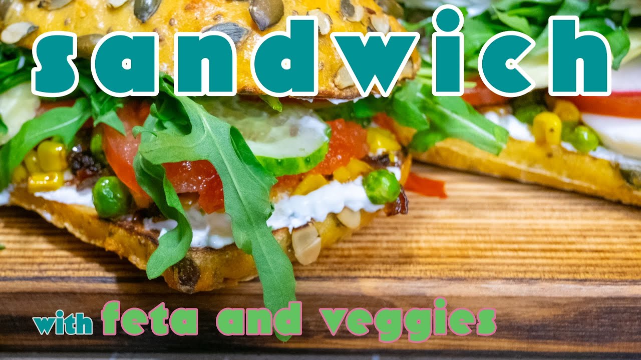 Veggie sandwich with creamy feta | Healthy, simple spring lunch idea. w/Subs Veggie sandwich with creamy feta | Healthy, simple spring lunch idea. w/Subs