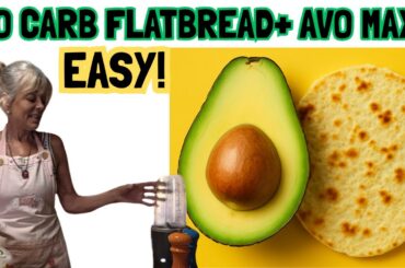 Make EASY 2 ingredient NO CARB FLATBREAD with AVOCADO MAYONNAISE || Emma Voysey