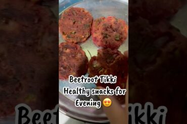 Healthy Beetroot Paneer Tikki Recipe | High Protein Weight Loss Snack #shorts #weightloss #recipe
