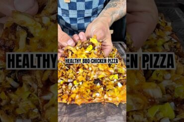 Healthier BBQ Chicken Pizza! Super Easy (455 cals, 16g carbs, 48g protein)