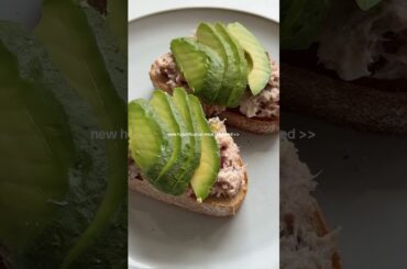 tuna avocado toast description #healthyrecipes #eatyourskincare #healthyfood #wholefoods
