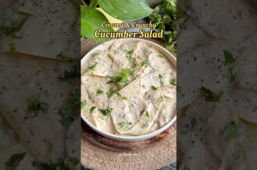 Creamy & Crunchy Cucumber Salad | Easy Salad recipe | Healthy Recipe | Post workout Salad #recipe