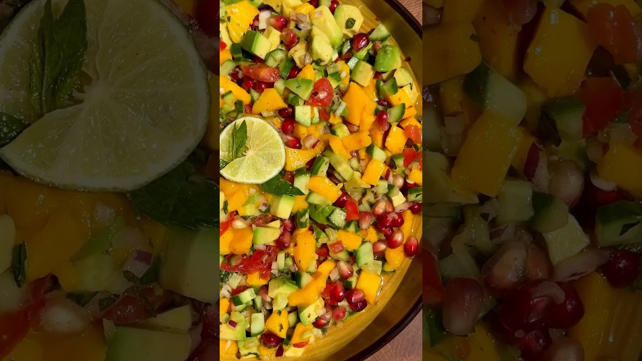 Mango Avocado Salad with Mint & Lime Dressing Mango Avocado Salad with Mint & Lime Dressing