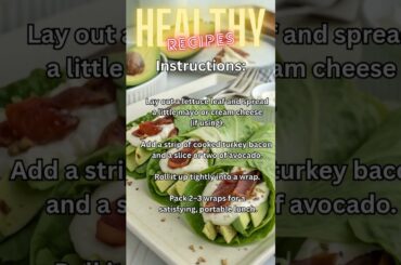 How to Make Healthy Tasty Turkey Bacon & Avocado Wraps in Minutes!