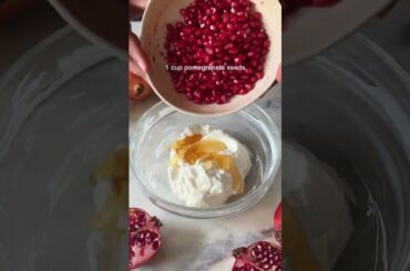 *5 INGREDIENT* POMEGRANATE YOGURT BITES AT HOME #shorts