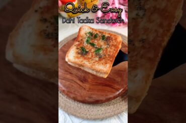 Dahi Tadka Sandwich Recipe | veg Sandwich Recipe | Easy Breakfast Recipe#shorts#viralshorts#cooking