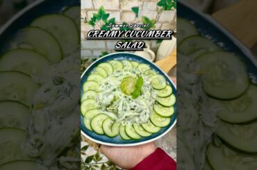 Stay Cool & Refreshed With This CREAMY CUCUMBER SALAD||Easy, Healthy & Weight Loss Friendly#shorts