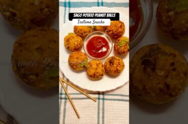 nasta recipe | evening snacks recipe |sago potato peanut balls #shorts #nasta #viral #snacks