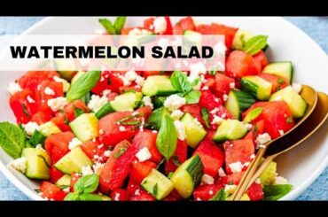 Mediterranean Watermelon Salad Recipe | Watermelon and Cucumber Salad