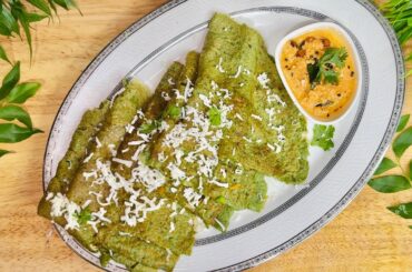 5 Minute Healthy Breakfast Recipe | Moong Dal Dosa | No fermentation No soda No Eno | Pesarattu Dosa