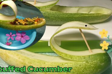 Cucumber salad recipe | Healthy cucumber recipes | cucumber carvings | vegetable salad recipes #food
