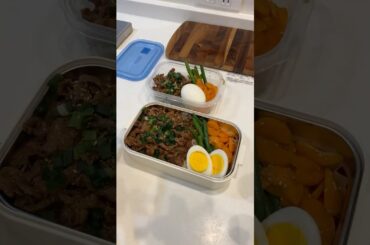 Easy & healthy 15-minute lunch for us #lunchbox #beef #bento