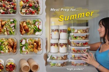 Summer meal prep | 16 high protein meals in 1 hour