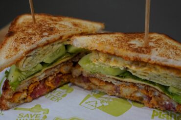 Easy 3 Layer Chicken Club Sandwich Recipe | Healthy & Filling Lunch Idea