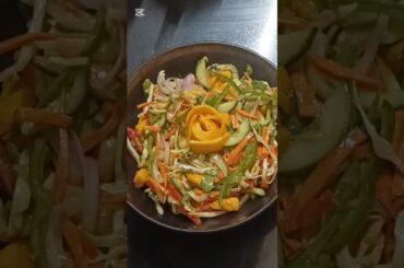 Rainbow Refreshment! Thai Mango Salad #salad #easy #shorts #mango #peanut