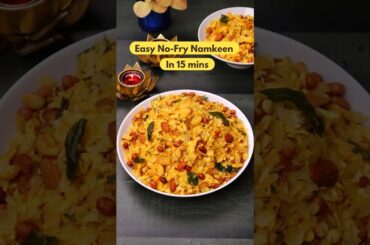 Healthy No Fry Poha Namkeen In 4 Spoons Oil