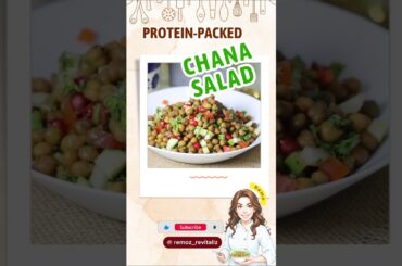Want MAXIMUM Protein in Your Salad? Try This 60-Second Chana Hack! #saladrecipe #diet #healthysalads