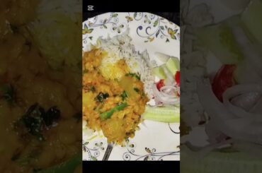 Kadu Aur Channa Daal With Boiled Rice And Healthy Salad || Tasty And Easy Lunch Idea || Lunch Ideas