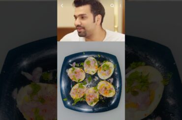 Day 2/30 of easy healthy recipes |Rohit Sharma's favorite egg chat recipe#rohitsharma#shorts#youtube