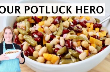 Easy 4 Bean Salad Recipe | Healthy Side Dish with a Homemade Apple Cider Vinaigrette