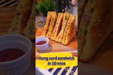 Hung Curd Sandwich!  #healthy #sandwich #viral #snacks #shorts #food