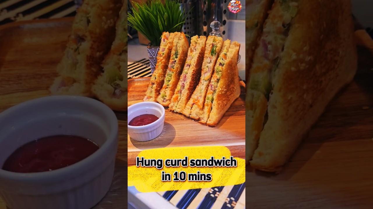 Hung Curd Sandwich! #healthy #sandwich #viral #snacks #shorts #food Hung Curd Sandwich! #healthy #sandwich #viral #snacks #shorts #food