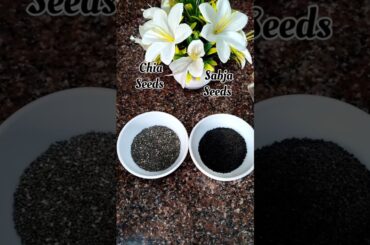 Chia Seeds vs Sabja Seeds | #shortsfeed #ytshorts #shorts #recipe #food