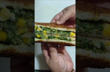 Corn palak sandwich #shorts #short #food #cooking #recipe #healthy #diet #cornspinach #thetastybite