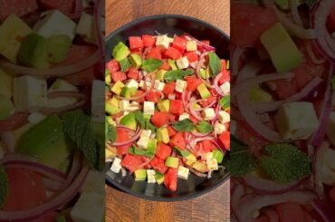 Watermelon Salad with Feta & Avocado | Easy Summer Recipe