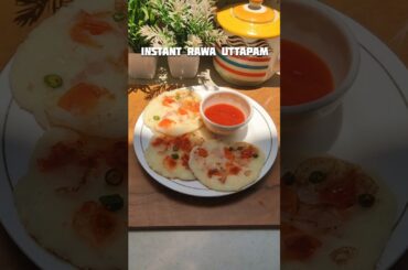 Instant Rawa Uttapam Recipe | quiet and instant Breakfast Recipe #shorts #healthy  #breakfast