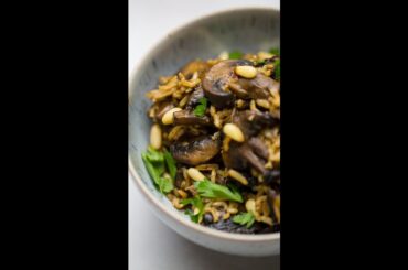 Plant Based Mushroom Rice - Vegan Healthy Lunch Recipe