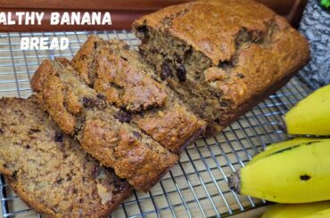 Gluten Free Banana Bread Recipe| Healthy Moist Banana Bread with Oat Flour & Honey || JUENFO Kitchen